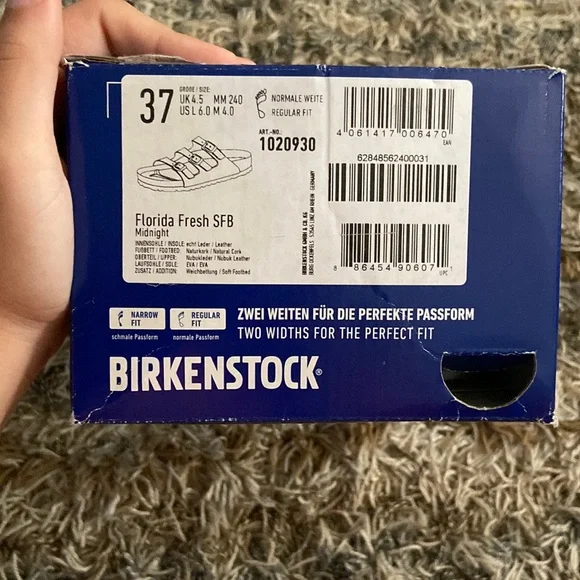 Birkenstock Navy Shoe Box Birkenstock New with Box Arizona Navy EVA Narrow Width  main image 2